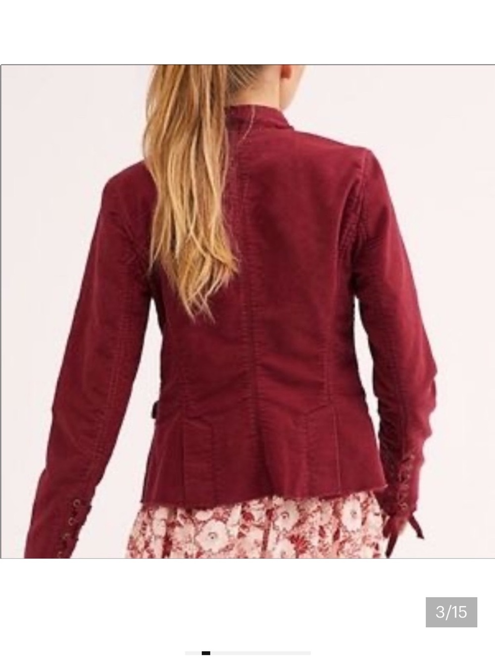 Free People Olive Green Ella Sergeant Jacket - Picture 8 of 12